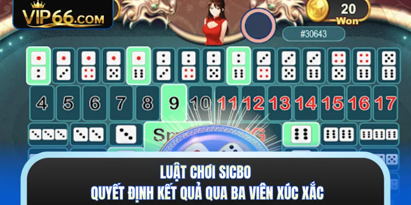 Luật chơi sicbo quyết định kết quả qua ba viên xúc xắc